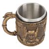 Beer Mug Stainless Steel Resin Double Layered High Temperature Resistant Pirate Pattern Beverage