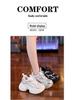 Women's 2024 Autumn Versatile Thick-Soled Hidden Heel Dad Shoes - Breathable Platform Casual Sneakers