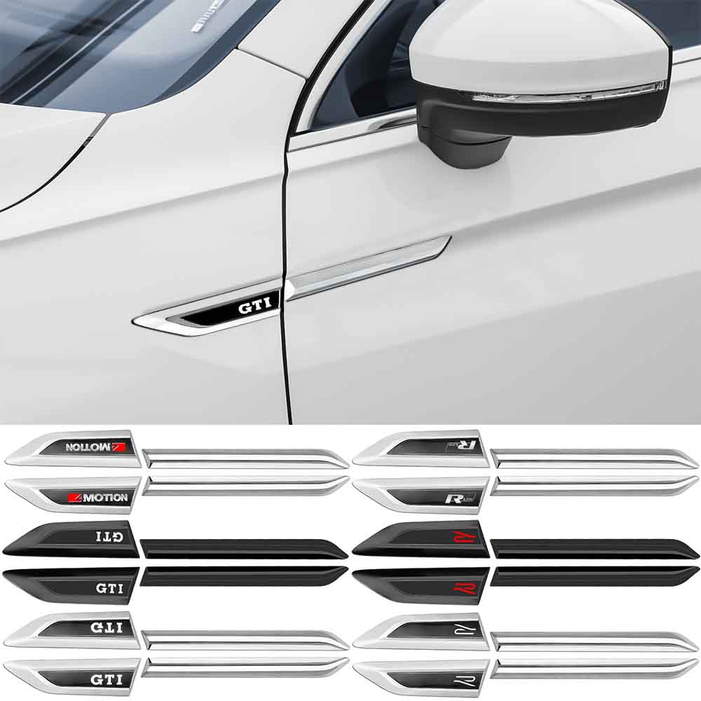 3D ABS GTI 4 Motion New R RLINE Emblem Car Fender Side DecorationL6 Badge Sticker For VW Volkswagen Tiguan L 2017 Autp Accessories