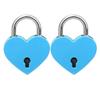 2pcs 30x39mm Size Heart Shaped Padlock 2 Sets Love Lock Padlock  For Romantic Occasions
