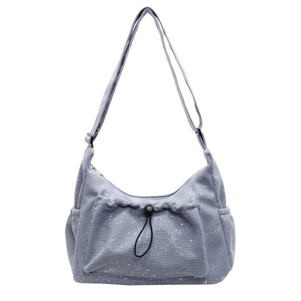 Soft Commuting Tote Bag Corduroy Sports Crossbody Bag Fashion Square Shoulder Bag  Travel