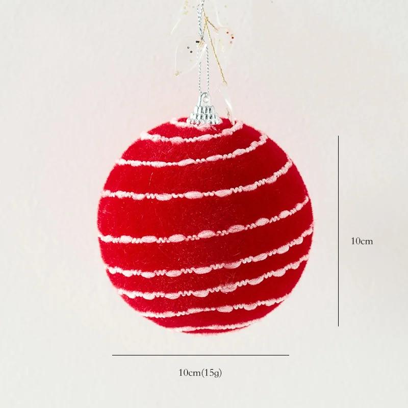 Candy Cane Christmas Tree Large Decoration Red White Velvet Lollipop Ball Pendant Luxury Hanging 2025 Xmas New Year Party Decors