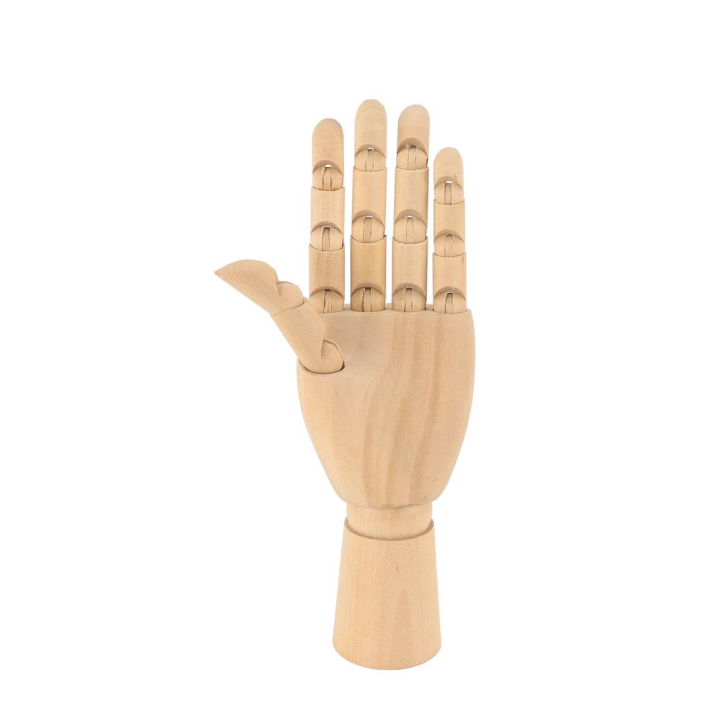 Hand Art Mannequin Figure Schima Wood Mannequin Left Hand for Sketching and Drawing