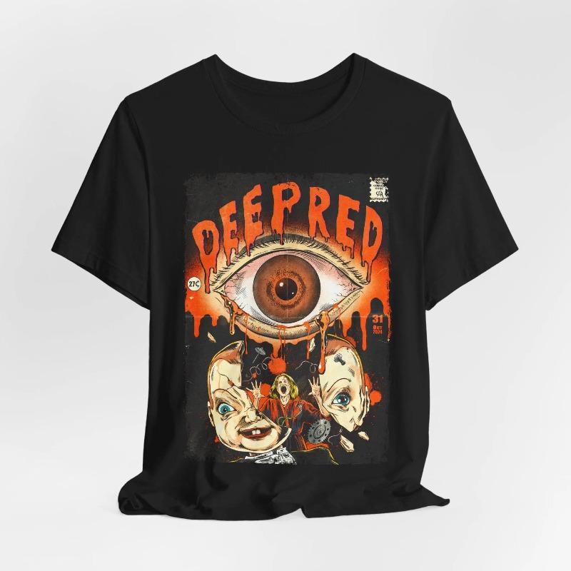 

Deep Red Movie T-Shirt: Vintage Horror Graphic Tee Summer Men s and Women s Loose and Breathable T-shirt Top S разноцветный
