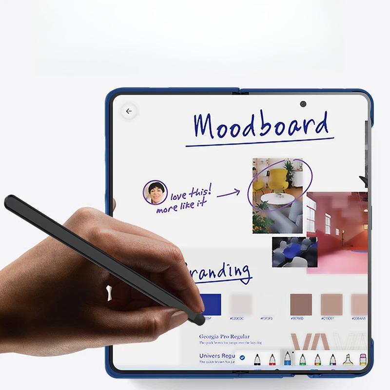 Multi Color Ultra-thin Matte Case For Samsung Galaxy Z Fold 7 6 5 4 Pen Slot with Touch Pen Tempered Film Shockproof Hard Cover