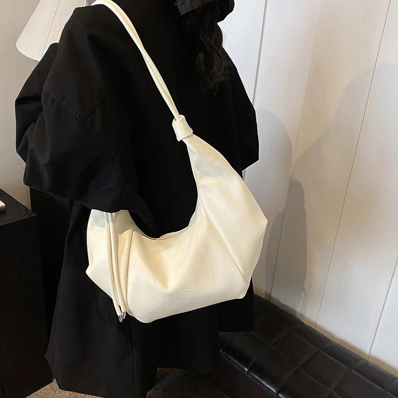 Leather Shoulder Small Pu Design Bag Lady Handbags And Purses Women 2024 Y2k Korean Fashion Solid Color Crossbody Bag