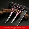 Professional Dog Grooming Scissors Set: Curved and Serrated Trimming Tools for Pets
