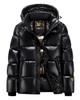 Black Gold Goose Down Long Coat - Unisex Winter Over-Knee Jacket for Extreme Cold