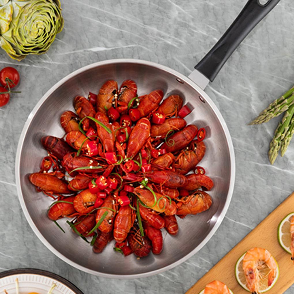 General Frying Pan Saucepan Stainless Steel Wok Pan Nonstick Cooking Fried Steak Gas Stove Pot Induction Kitchen Cookware