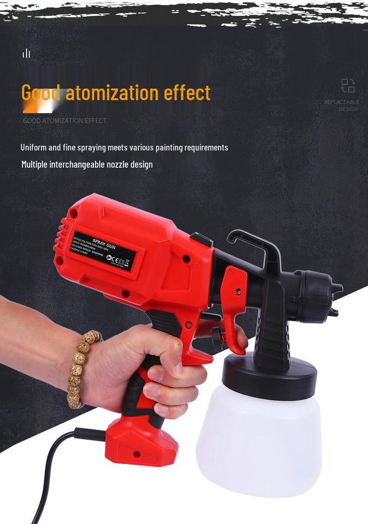 High-Pressure Handheld Electric Atomizing Spray Gun 