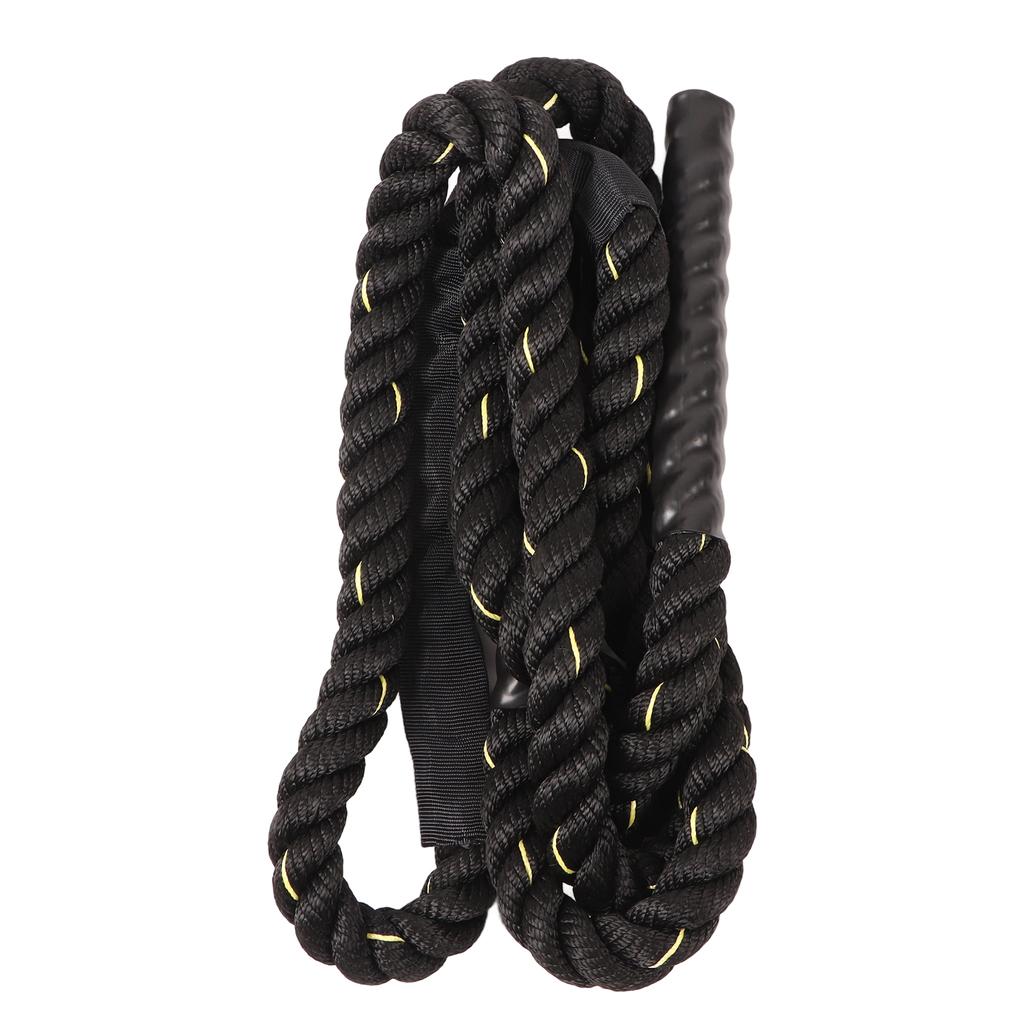 Weighted Jump Ropes 25mmx3m Black Gold Polyester Heavy Skipping Rope for Strength Training Muscle Building
