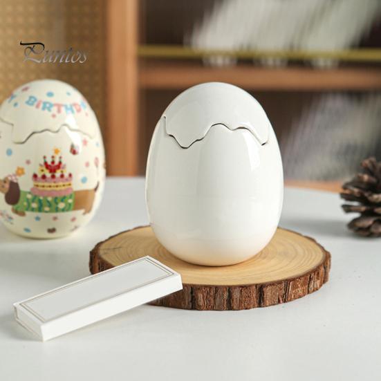 Decorative Ceramic Vessel Eggshell Candle Holder for Scented Candles, Candles Cup Container, Minimalist Art Ornament Home Decor Tabletop Centerpiece