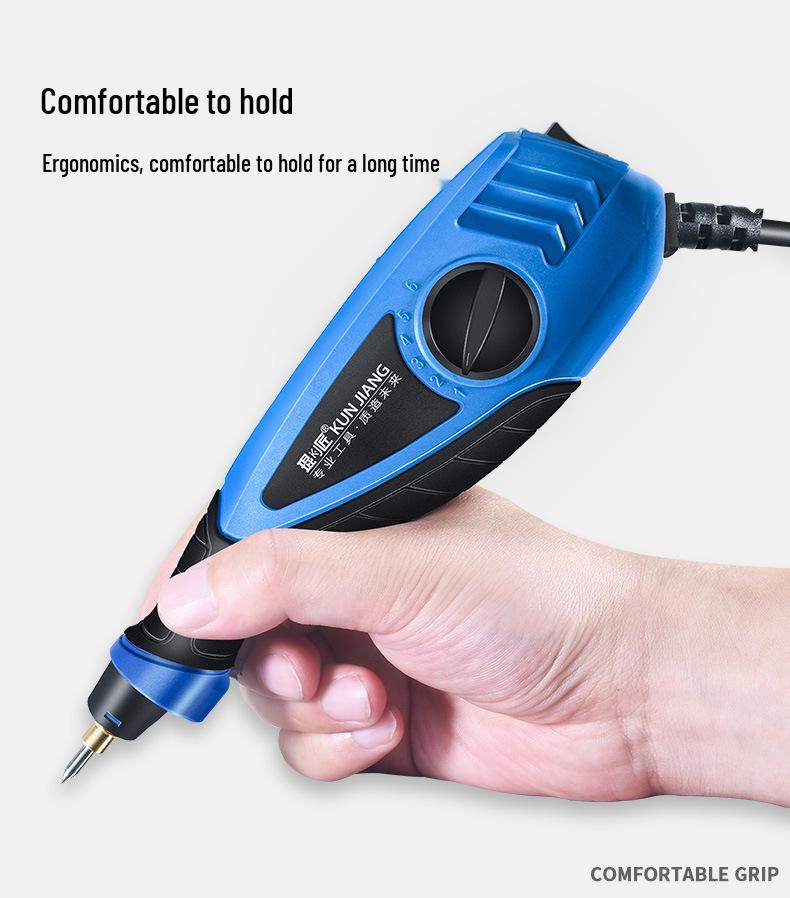 Compact Electric Engraving Pen for Metal, Stone, and Concrete