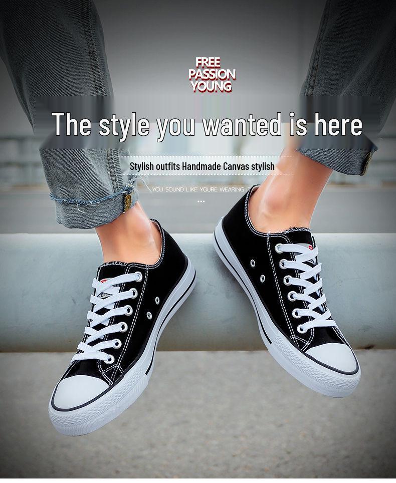 Unisex Low-Top Canvas Sneakers, Classic Korean Style, Versatile Casual Shoes, Perfect for Couples and Students, Model H01