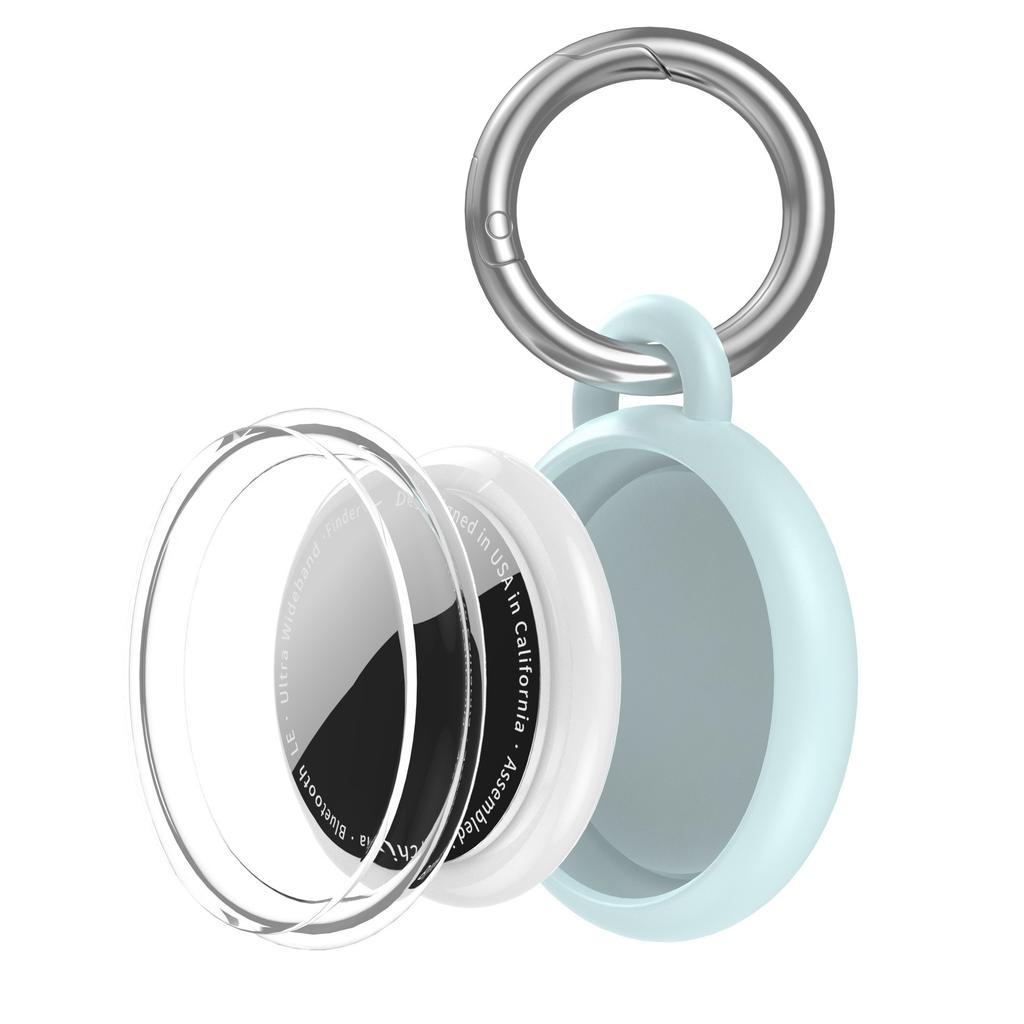 CT29 For Apple AirTag Tracker Waterproof Case Shockproof TPU Protective Cover with Hook