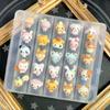 Nail Art Molds 3D Relief Silicone Cartoon Animal Rabbit Cat Dog Design Diy Nail Art Decorations Transparent Manicure Template