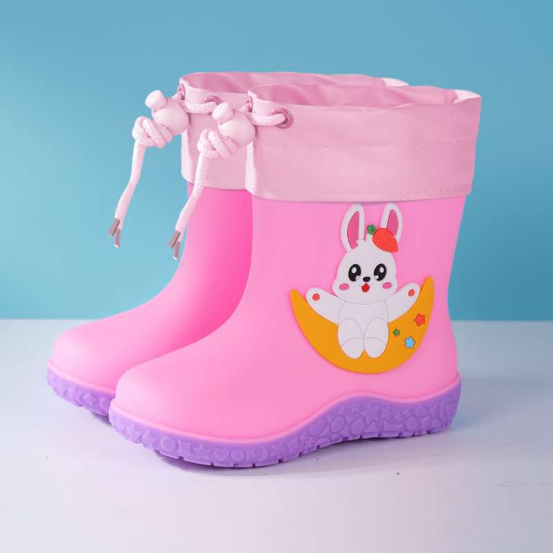 2025 Mode Kinder Universal-Regenstiefel mit Baumwolle Rutschfeste Wasserschuhe Kinderregenschuhe Männer und Frauen Niedliche Cartoon 1~ 8 Jahre alt