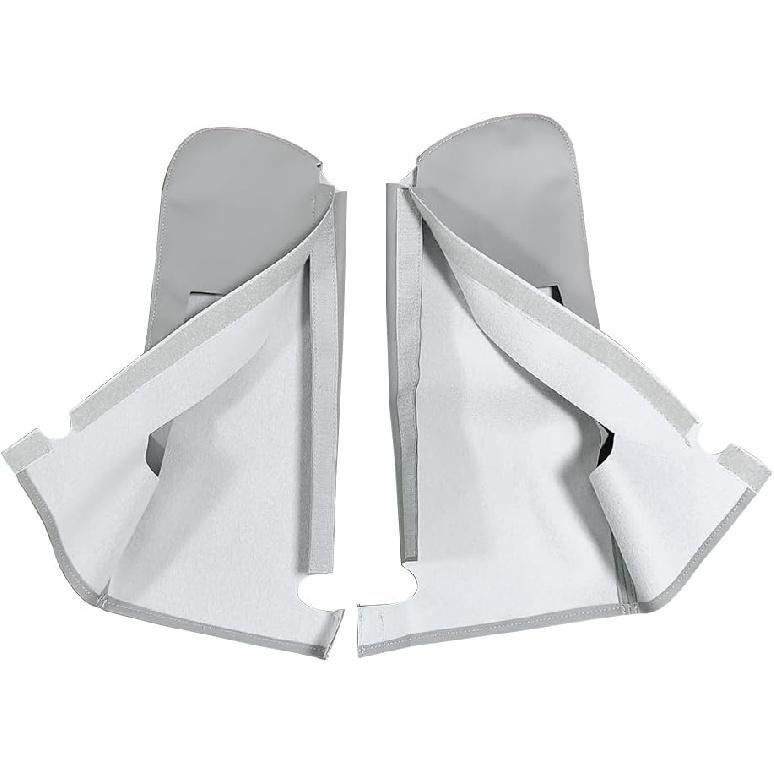 Car Sun Visor Cover Pair Gray, Leather Sun Visor Replacement Cover for Chevy Tahoe Suburban Yukon 1995-1999,(Skin Only)