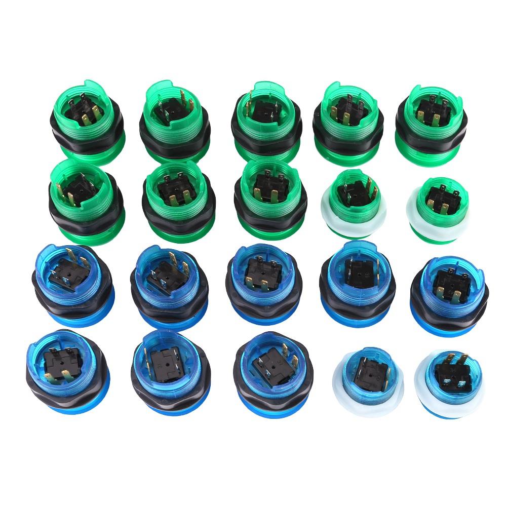 20 DIY LED Illuminated Arcade Game Buttons   2 Joysticks   2 USB Encoder Kit Game Parts Set
