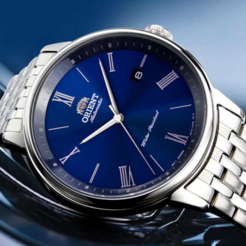 ORIENT Watchfully Automatic Mechanical Watch Men's Business Watch Blue Plate Steel Belt-mechanical Men's Watch RA-AC0J03L10B