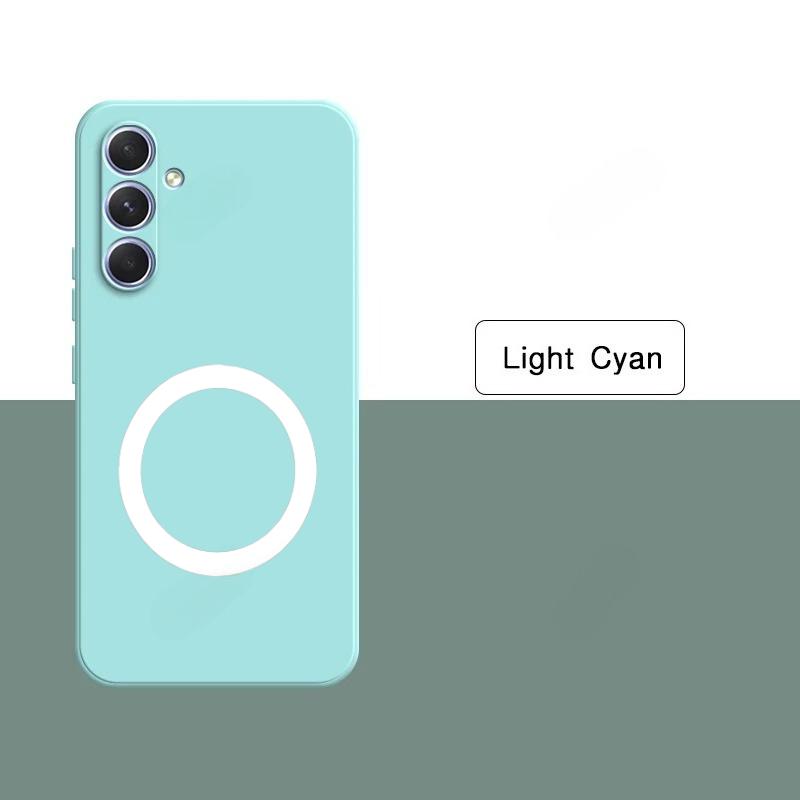 Original Skin Feel Liquid Silicone Car Magnetic Holder Case for Samsuang Galaxy A57 A37 A27 5G Camera Protector Anti-drop Cover