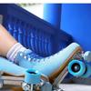 MDUG Blue Suede Double-Row Roller Skates