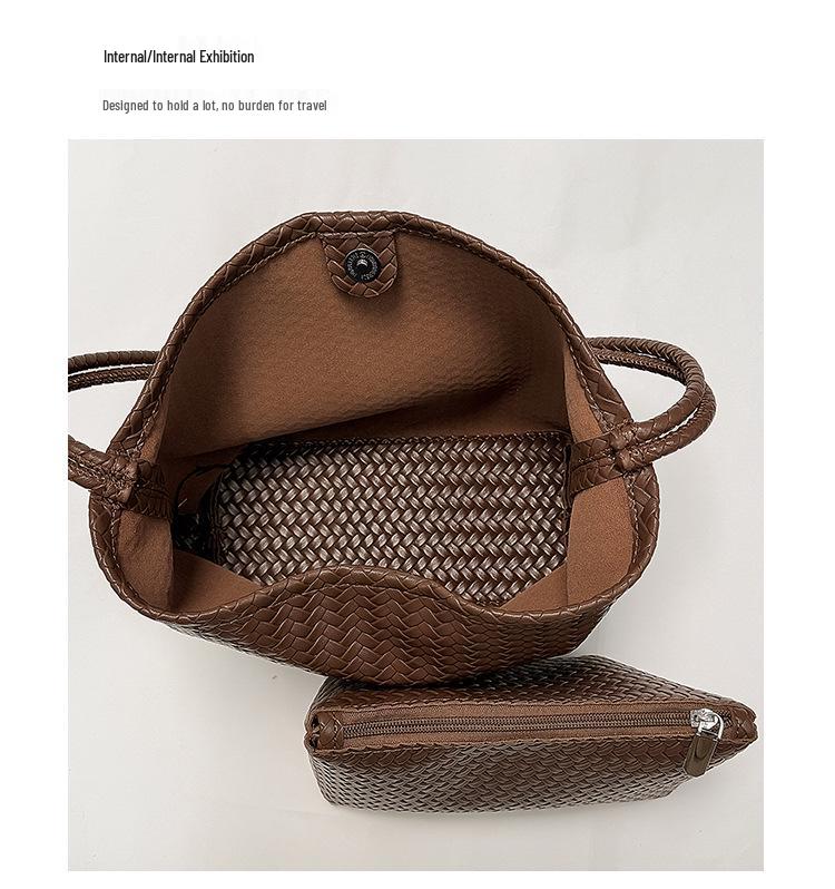 Retro Woven Shoulder Bag for Women - Casual, Versatile Fashion Handbag