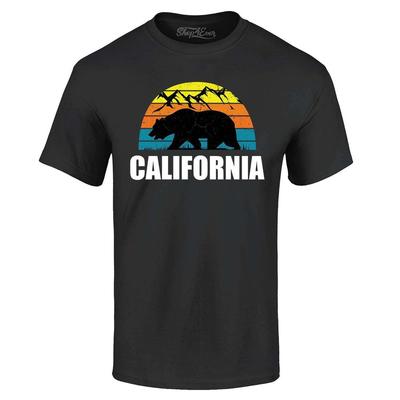 California State Bear Mountains Retro Horizon T-shirt State Shirts