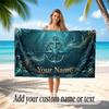 Abstract Personalized Theme Soft Beach Towel Personalized Custom Name Text Towel Portable for Beach Pool Travel
