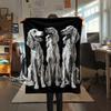 Black Afghan Hound,pattern Flannel Blanket, High Quality Comfortable for All Seasons, Home Decor, Warmth and Comfort, Perfect for Gifts.