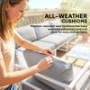 5 Seater Aluminium Garden Furniture Set, Garden Sofa Set with Thick Cushions for Patio and Balcony, Outdoor, Light Grey