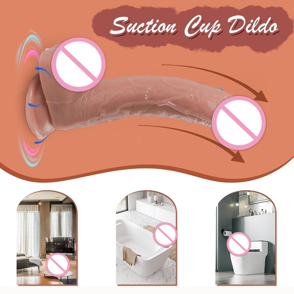 Realistic Dildo with Suction Cup Clitoris G-spot Stimulator Anal Plug Penis Adult Sex Toys for Women Masturbation Male Soft Dick