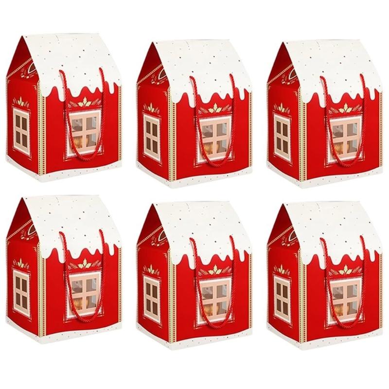 Ferien Papierhaus Set Geschenkbox Festival Dekoration Geschenk Feiertags-Vitrine Saisonale Tischdekoration