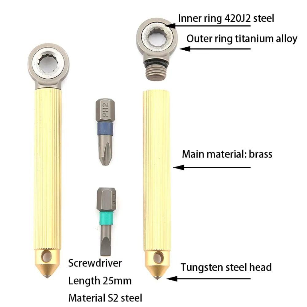 Mini Modularity Screwdriver Magnetic Screwdriver Set Durable Ratchet Wheel Screwdriver  Repair