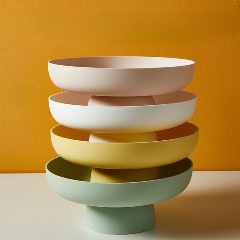 Fruit Bowl Round Drain Fruit Basket Contemporary Kitchen Counter Dining Table Center Decor Home Decor Containers