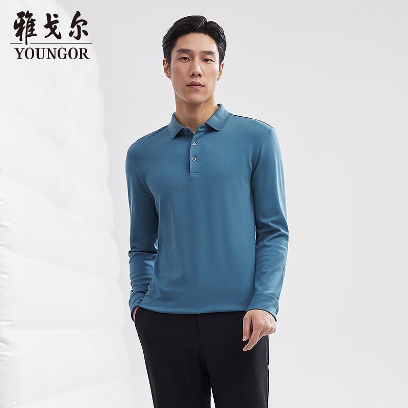YOUNGOR Men s Warm Cotton-Modal Polo Shirt M