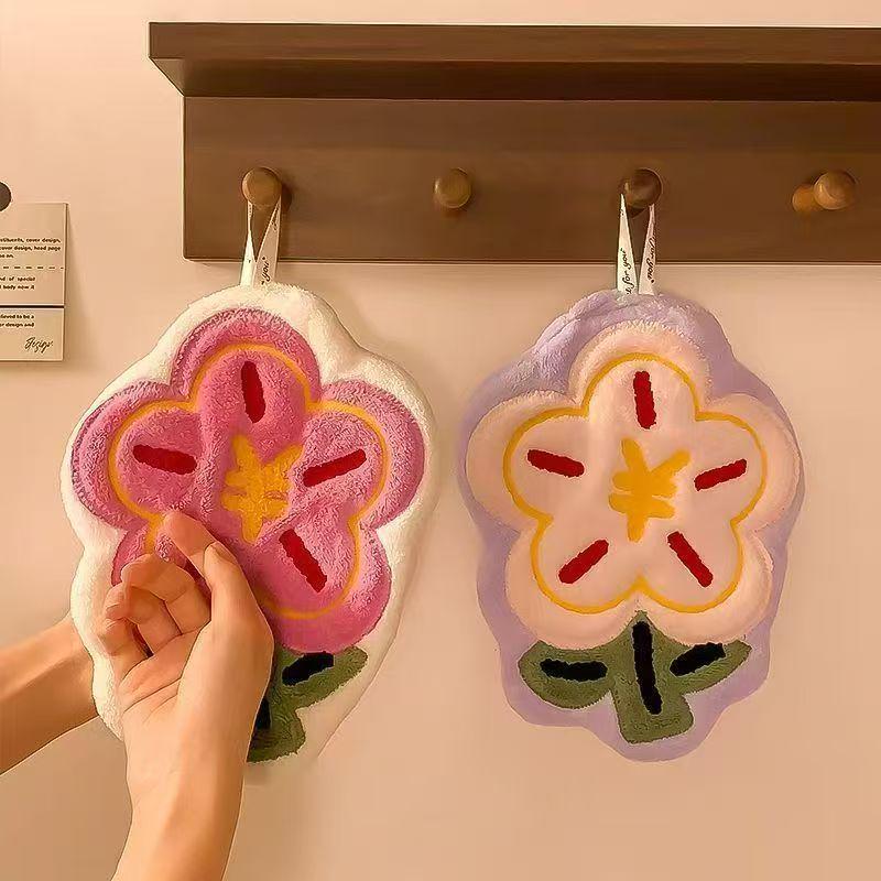 Premium Cute Kitchen & Bathroom Hand Towel - Lint-Free, Absorbent, Hangable, Odorless