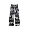 2025 Thai Yoga Pants: Elephant Print, High Waist, Wide Leg, Floor-Length, Summer Style, Hot Selling in Southeast Asia