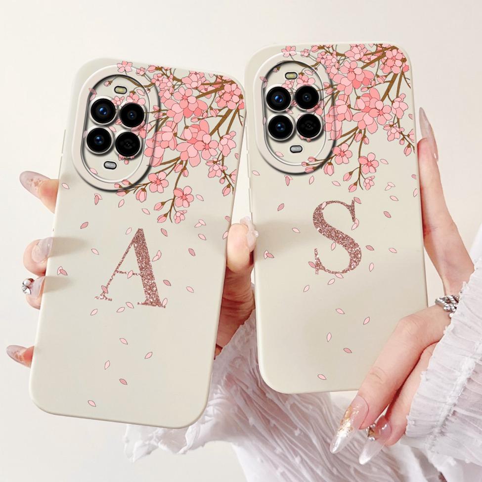 For Huawei Nova 13Pro MIS-AL00 Phone Cover For Huawei Nova 13 Pro Case Silicone Simple Fashion A-Z Letters Shockproof Bumper