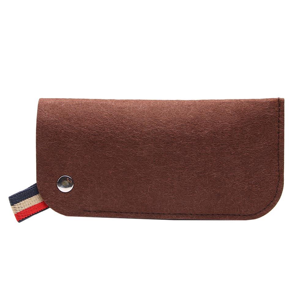 

Phone Bag 5 Colors Accessories Portable Sunglasses Felt Cloth Glasses Box Glasses Storage Glasses Bags Sunglasses Bag коричневий