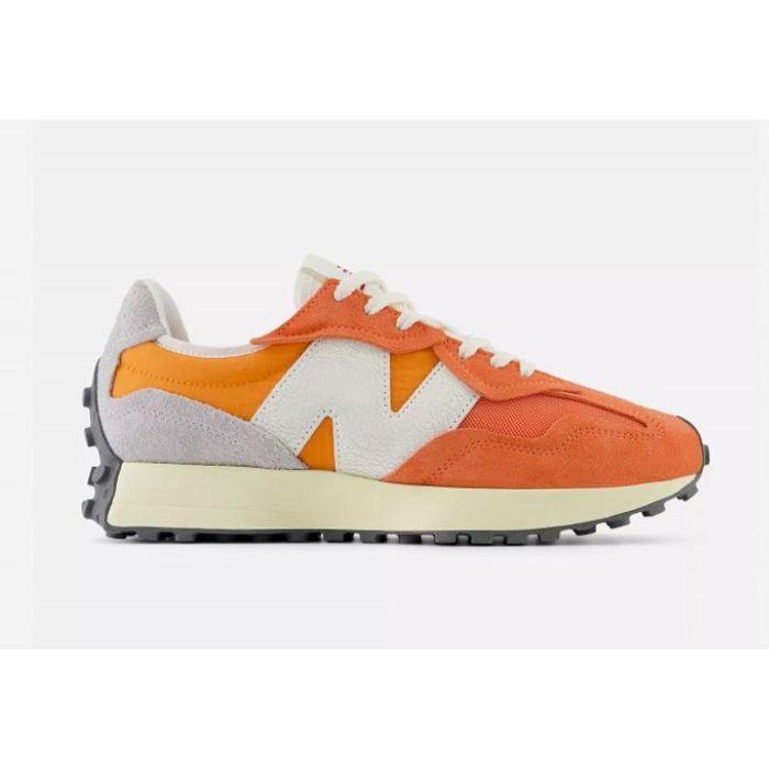 Basket New Balance U327 - Mixte - Orange - Lacets - Plat 40