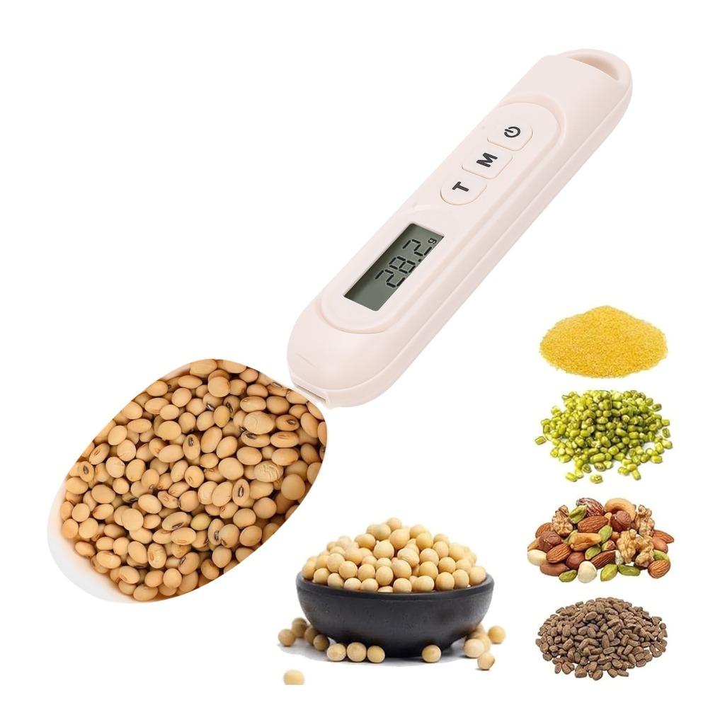Beige Light Green Digital Measuring Spoon ABS Digital Food Weighing Spoon  Portable Use