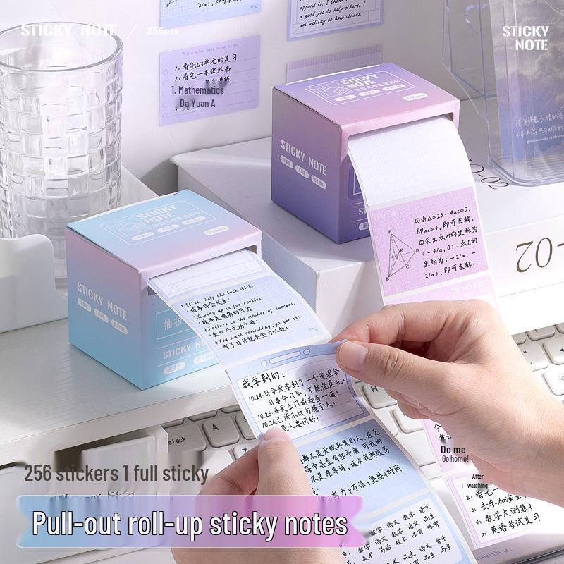 Gradient Color Sticky Notes - Full Adhesive Index Tabs for Students