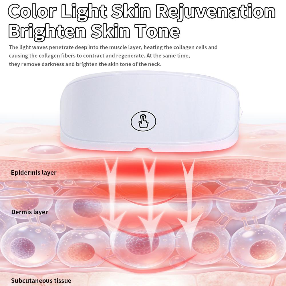7 Color LED Neck Care Device | 156 LED Chips | Portable Light Therapy for Anti-Aging & Firming