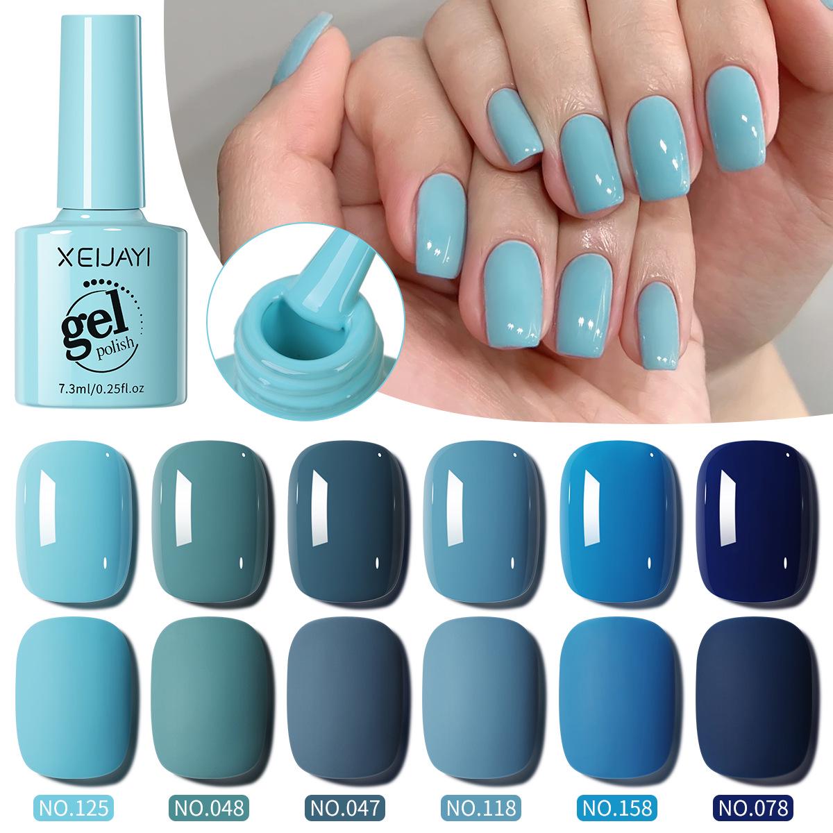 

Nail Gel 2025: New Blue Series Light Therapy Polish for Whitening and Popular Nail Art