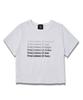 Ledeoli Font Stamp Crop Short Sleeve T-Shirt [White]
