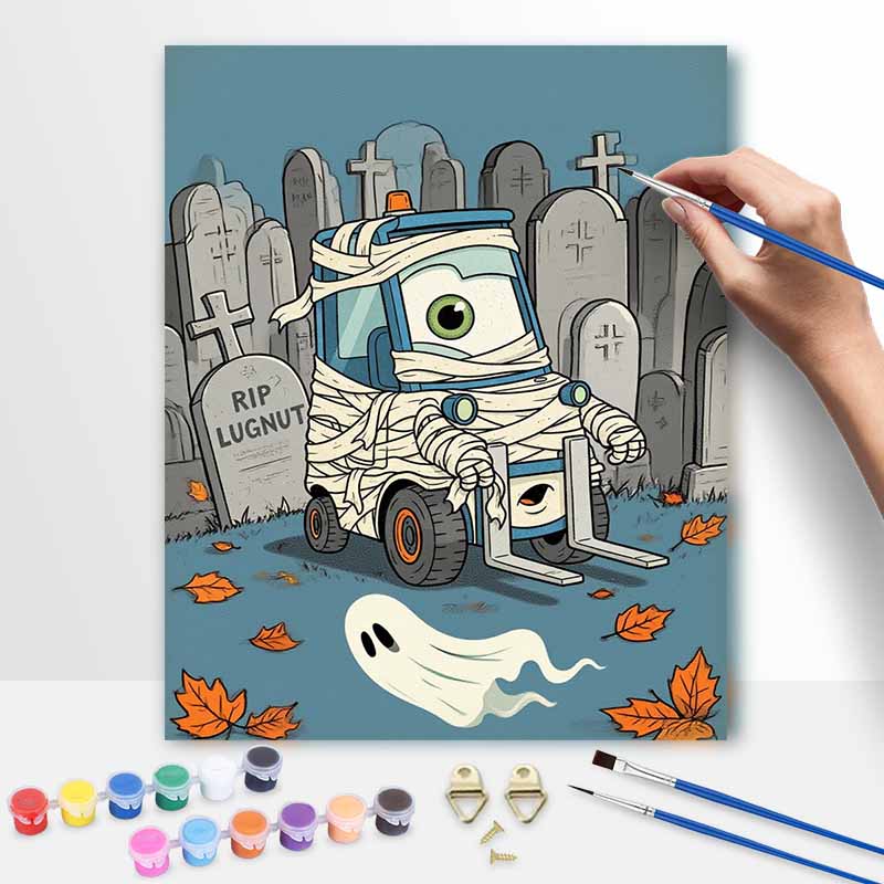 Disney Mummy Forklift Paint by Numbers Painting Art Kit Handmade Painting Home Decor Gift 20x30cm