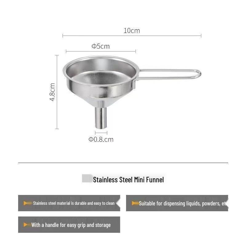 Mini 304 Stainless Steel Funnel for Oil Filling and Dispensing