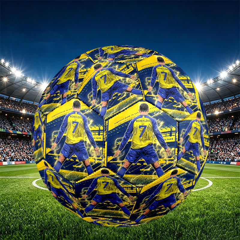 Minecraft Print Size 5 Soccer Ball, PU Wear Resistant Football for Match Training and Daily Practice, Birthday Gift for Soccer Fans