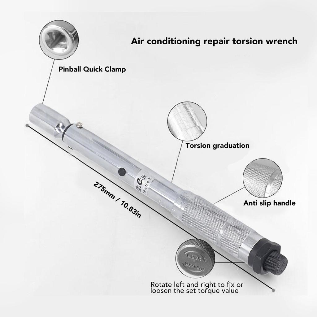 Air Conditioner Torsion Wrench Set High Carbon Steel Good Accuracy Torsion Wrench for Disassembly